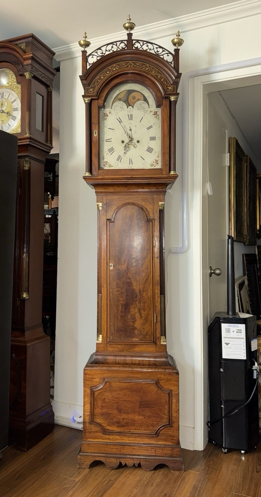 Rare William Fitz, New Hampshire Antique 18th Century Grandfather Clock Rare William Fitz, New Hampshire Antique 18th Century Grandfather Clock