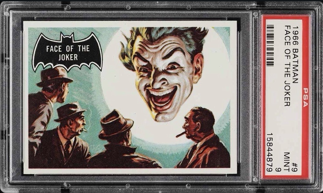 1966 Topps Batman Black Bat Face of the Joker RC Rookie PSA 9 1966 Topps Batman Black Bat Face of the Joker RC Rookie PSA 9
