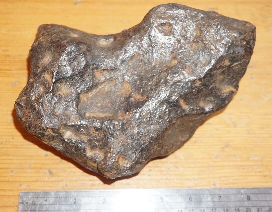 HUGE, RARE 6335g THUMB-PRINTED URUACU IRON METEORITE FROM BRAZIL  LOW BIN PRICE