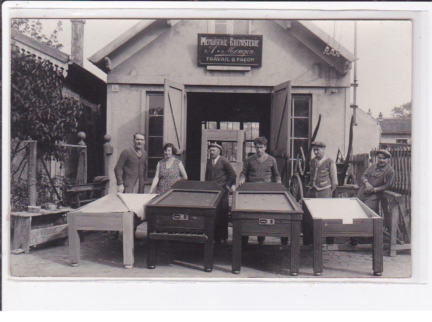 LE PIN? : photo card of the carpentry workshop benistery MONGIN (factory LE PIN? : photo card of the carpentry workshop benistery MONGIN (factory