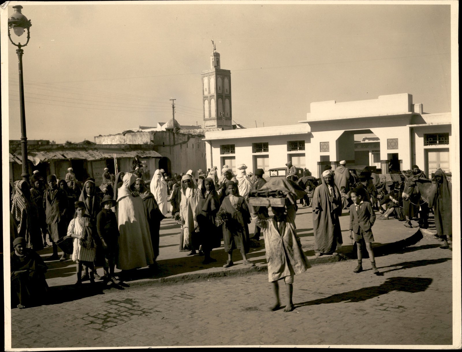 GA315 Approx 1920s Original Underwood Photo MARKETPLACE SCENE CASABLANCA MOROCCO GA315 Approx 1920s Original Underwood Photo MARKETPLACE SCENE CASABLANCA MOROCCO