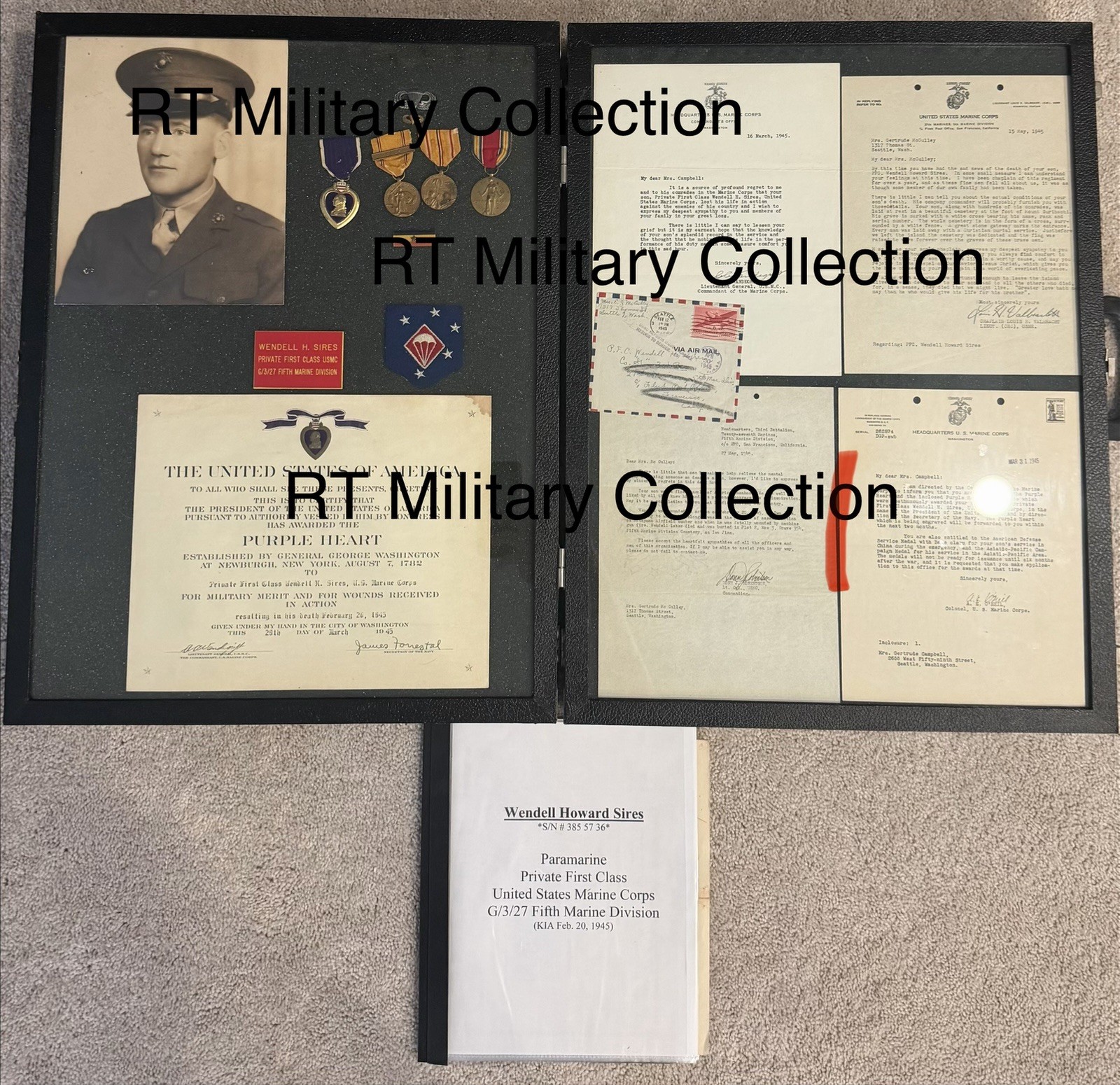 WWII Paramarine Grouping 2nd Parachute Battalion - G/3/27 5th Marine Division WWII Paramarine Grouping 2nd Parachute Battalion - G/3/27 5th Marine Division