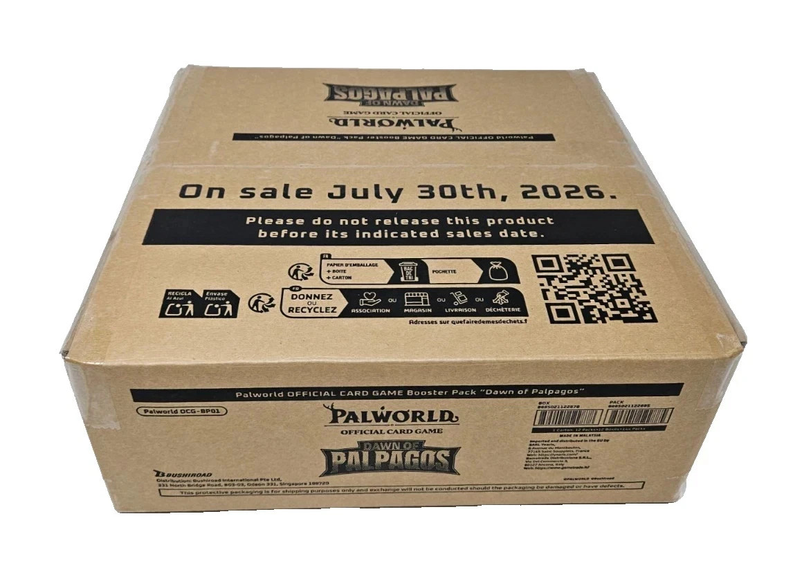 Palworld TCG Dawn of Palpagos Case (x12 Booster Box) Brand New Sealed