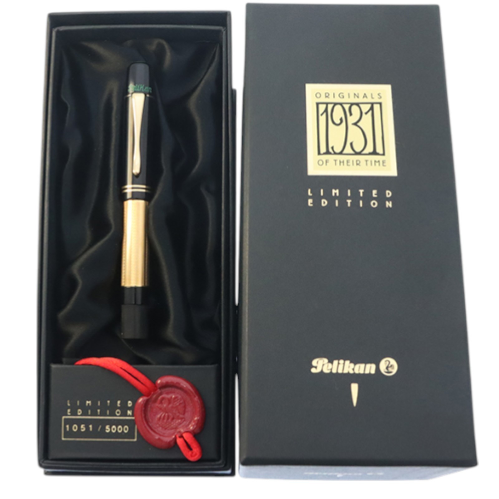 Pelican 1931 Limited Edition GOLD 18K Fountain Pen M Nib 1997 Boxed