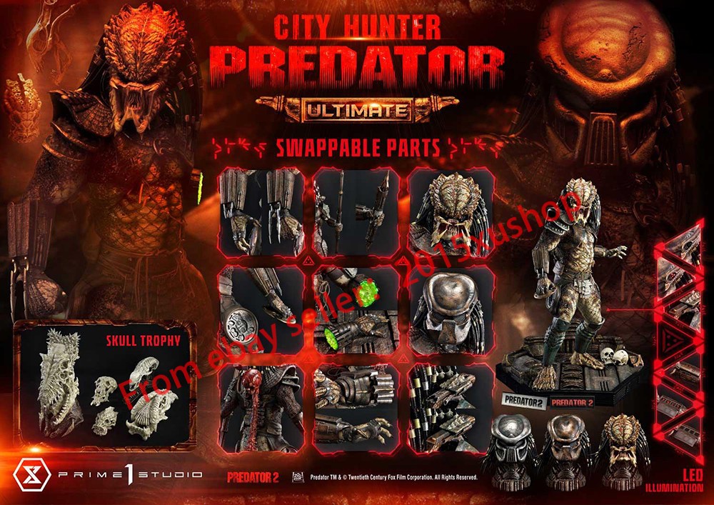 Prime 1 Studio MMPR-02UTS Predator 1/3 City Hunter Predator Ultimate Bonus Ver