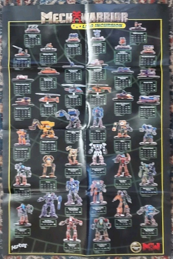 MECH WARRIOR LIAO INCURSION RARE POSTER Folded