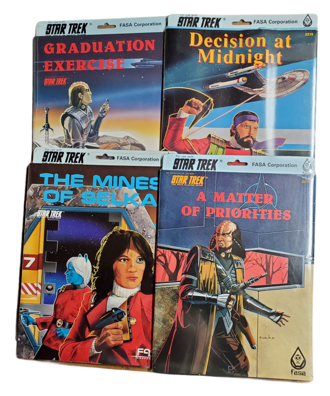 Starter Set of 9 Star Trek FASA RPG Role Playing Modules- Unused