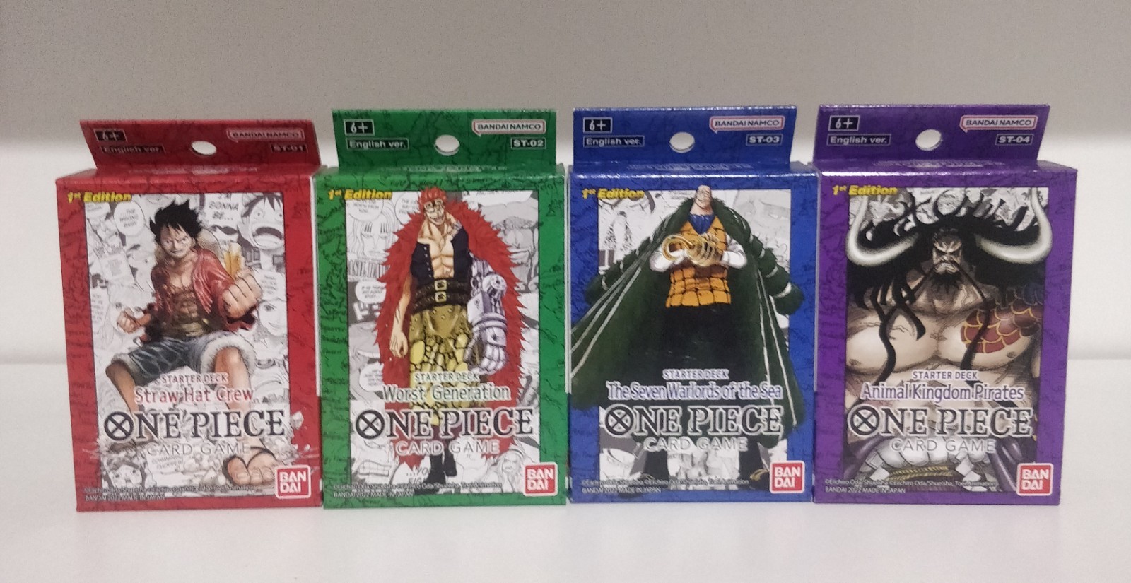 One Piece Super Pre Release Starter Deck Full Set Sealed TCG Card Game One Piece Super Pre Release Starter Deck Full Set Sealed TCG Card Game