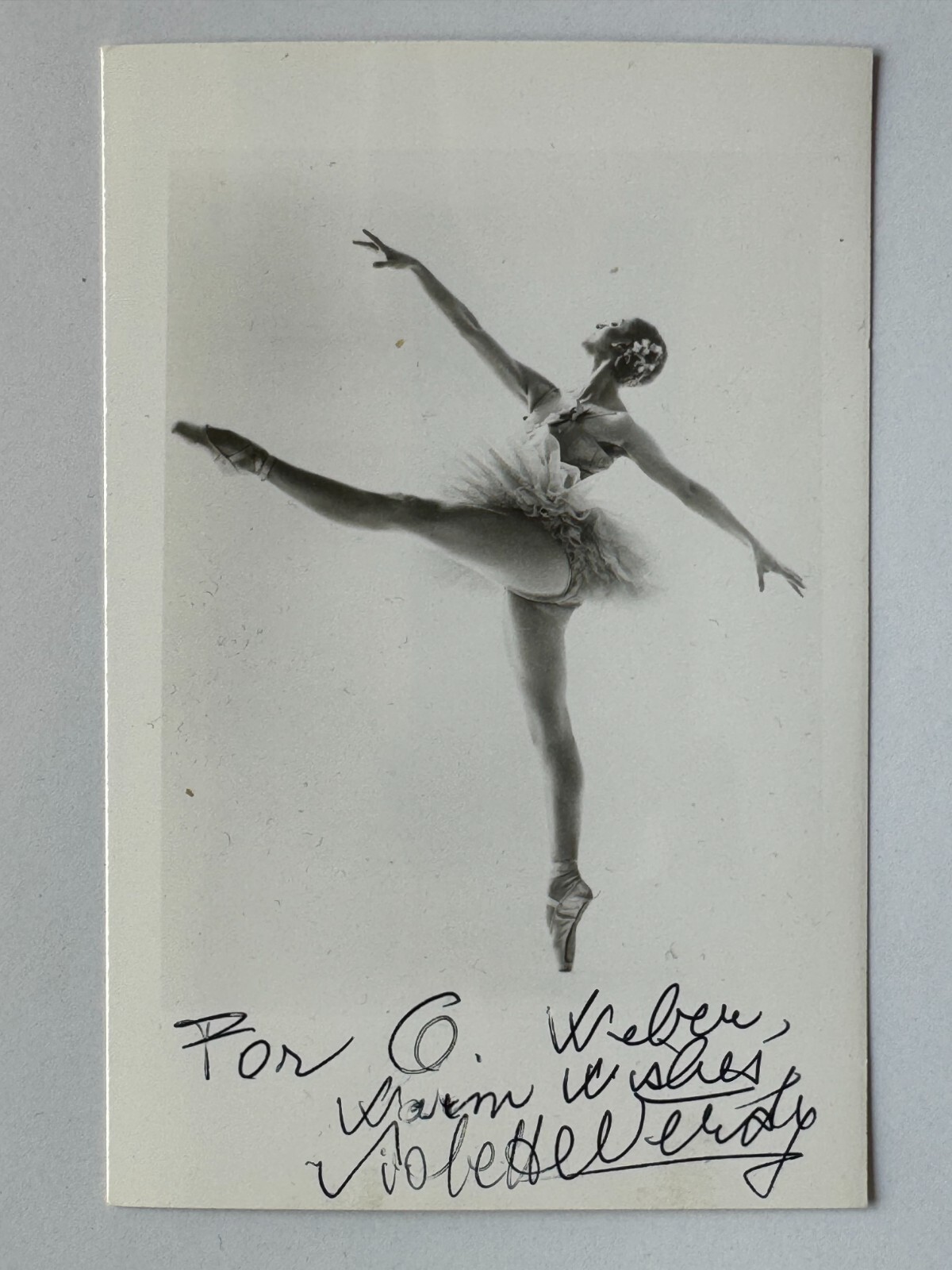 Purple Verdy - French Ballerina - Original Autograph - Size 14x9cm