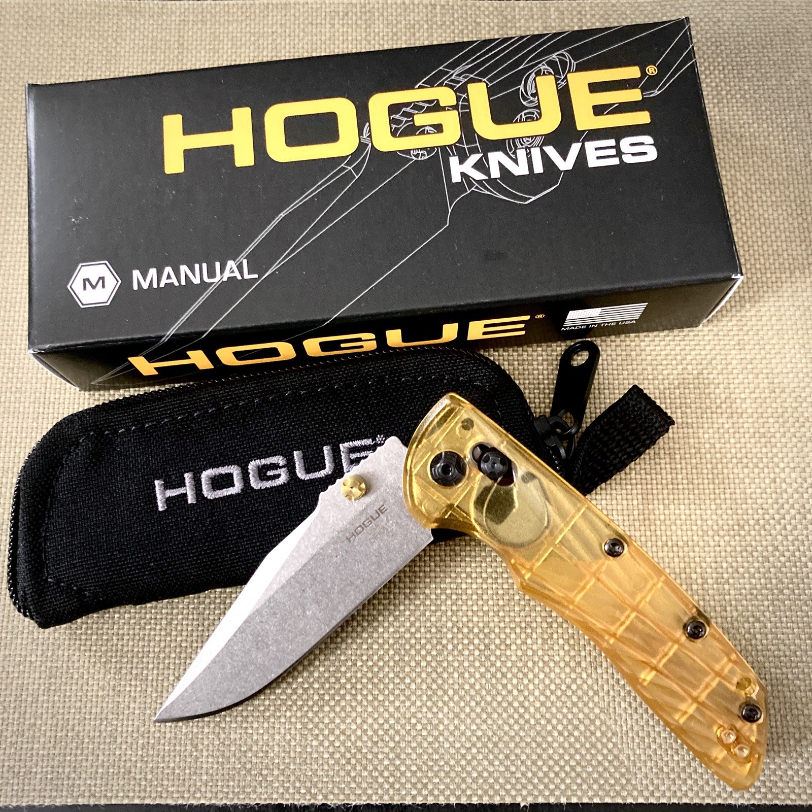 🔥RARE Hogue Deka 24235 Ultem Scales MagnaCut Clip Point USA BNIB Mint EDC 🔥