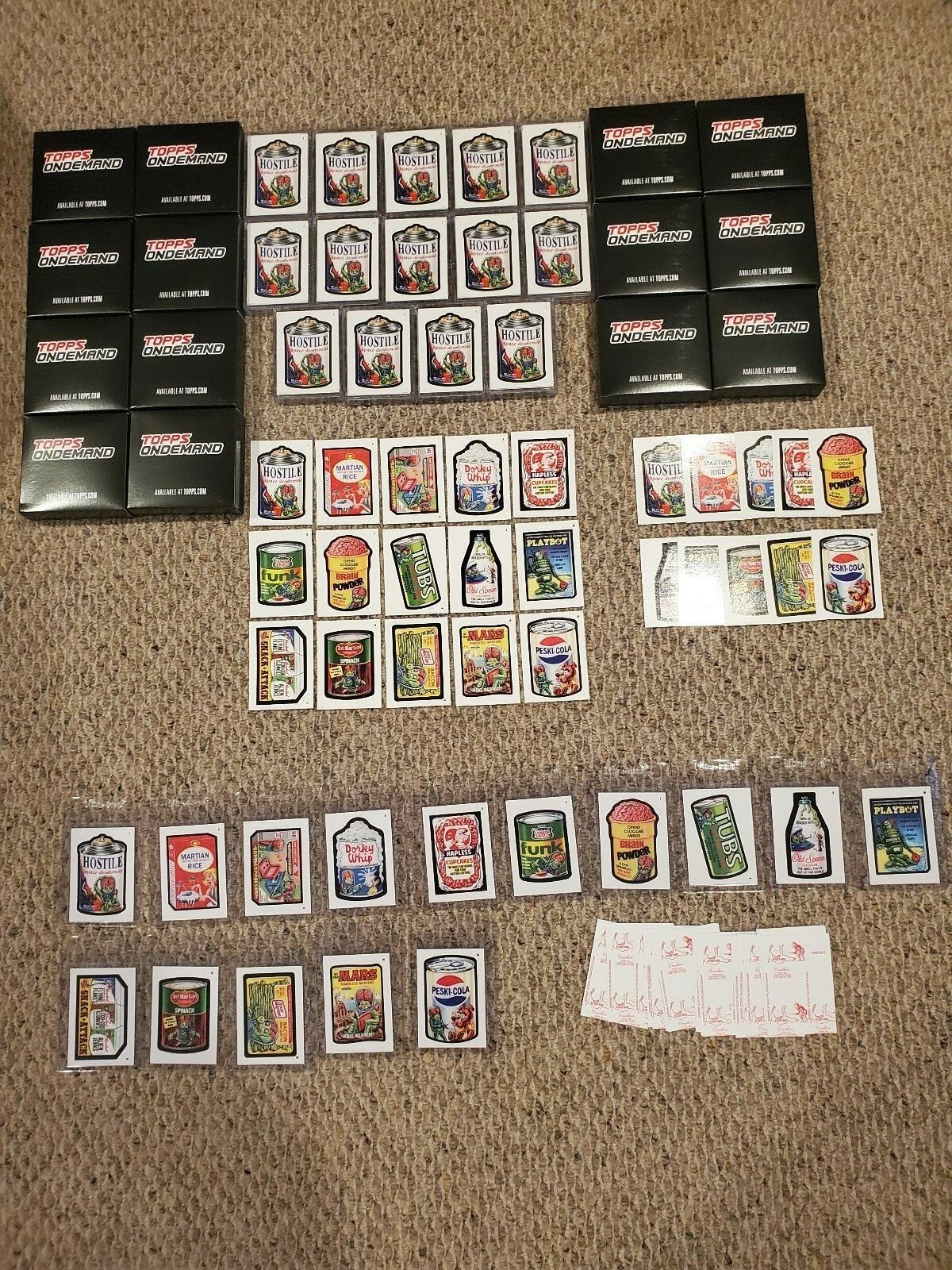 Massive Lot of (268) 2020 Topps Wacky Attacky Packages Stickers Red Crudlow Sets