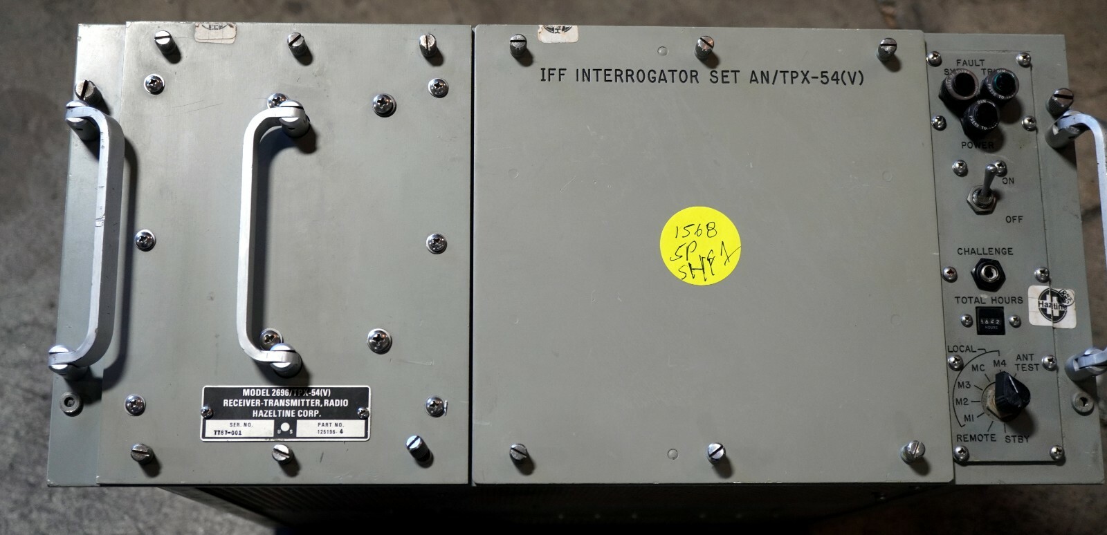 Hazeltine Corp Receiver-Transmitter,Radio  2696/TPX-54(V)    **Hard to Find**