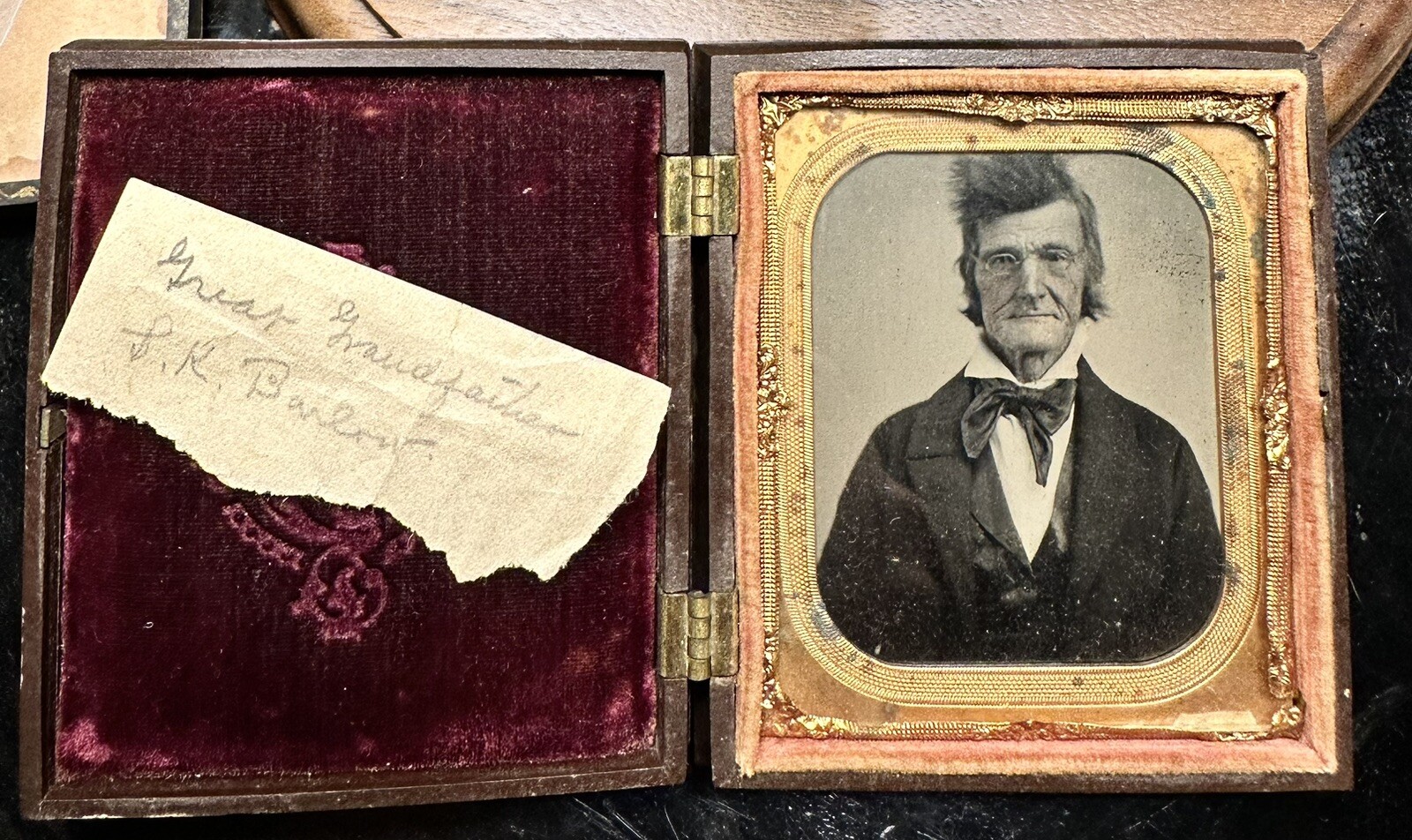 Important Oregon History SAMUEL KIMBROUGH BARLOW Pioneer Tintype Photo HISTORIC
