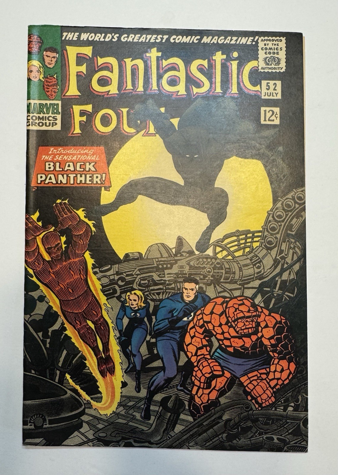 FANTASTIC FOUR #52 HIGH GRADE WHITE pgs. 1966 Silver Age 1st BLACK PANTHER 