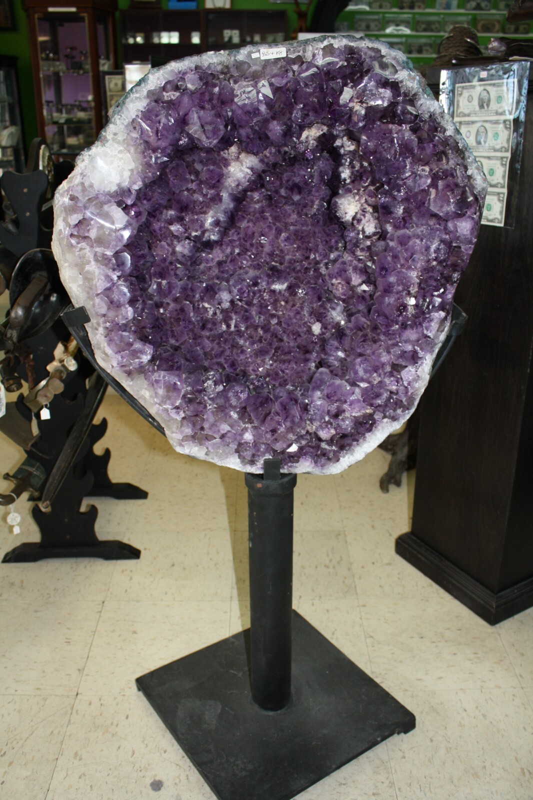 Spectacular X-Large 24''X24'' Purple Druzy Amethyst Geode on 360º Stand 203LB Spectacular X-Large 24''X24'' Purple Druzy Amethyst Geode on 360º Stand 203LB