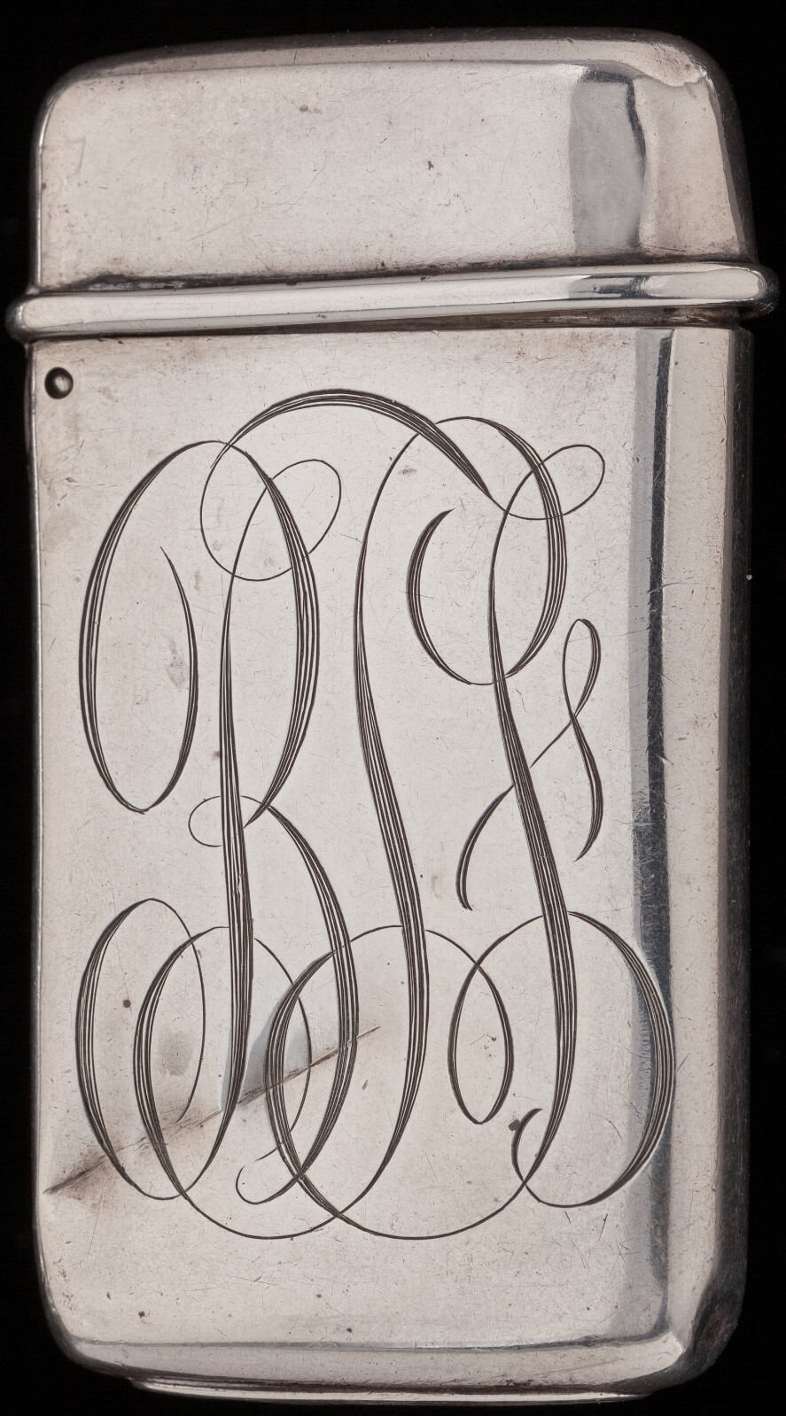 Antique Silver Match Safe - Tiffany & Co - Circa 1888-89 - Engraved Antique Silver Match Safe - Tiffany & Co - Circa 1888-89 - Engraved