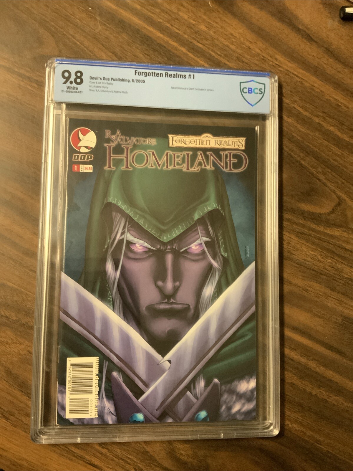 Forgotten Realms HOMELAND #1 CBCS 9.8 WHITE Pages - 1st ap DRIZZT Do'URDEN HTF