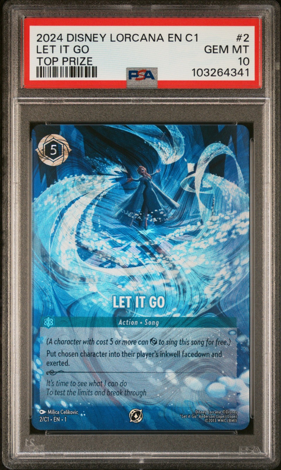 Let It Go Elsa PSA 10 - Lorcana Disney TCG DLC PROMO TOP Let It Go Elsa PSA 10 - Lorcana Disney TCG DLC PROMO TOP