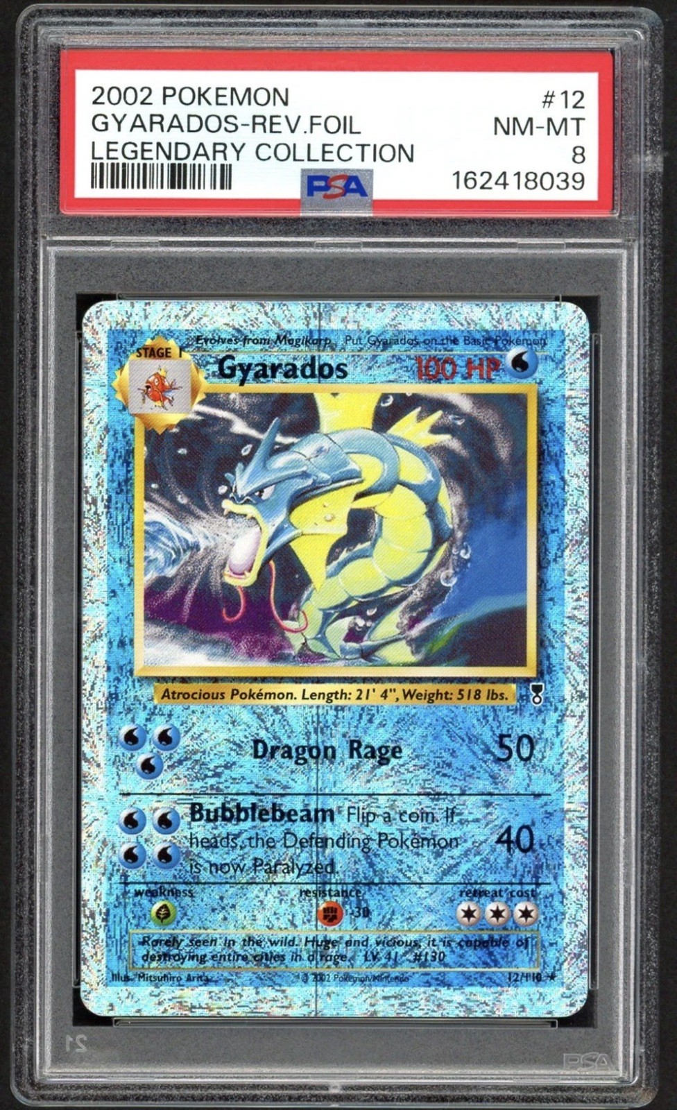 Pokemon Card - PSA 8 Gyarados 12/110 - Legendary Reverse Holo - NM-MT PSA 8 Pokemon Card - PSA 8 Gyarados 12/110 - Legendary Reverse Holo - NM-MT PSA 8