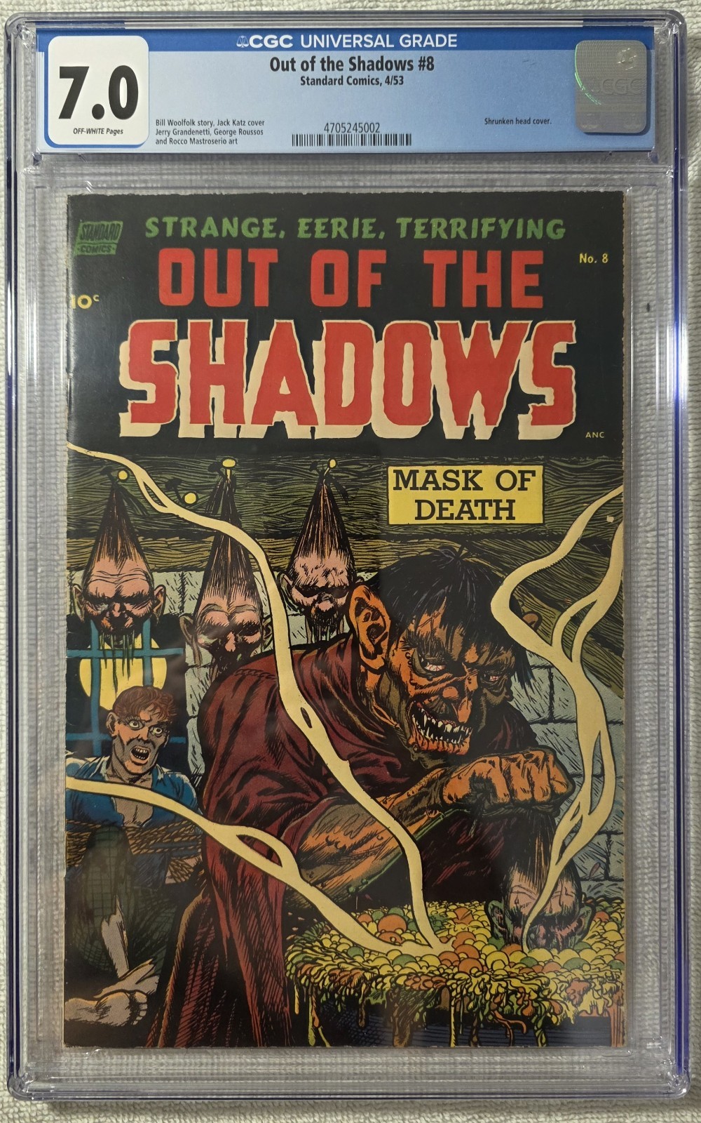 Out of The Shadows #8 - CGC 7.0 OW - Classic Decapitation Cover - Only 5 Higher