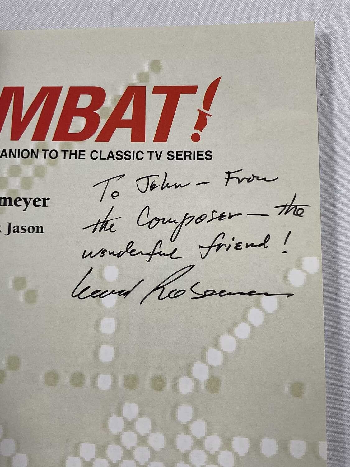 East Of Eden COMBAT A VIEWER'S COMPANION LEONARD ROSENMAN hand signed book East Of Eden COMBAT A VIEWER'S COMPANION LEONARD ROSENMAN hand signed book