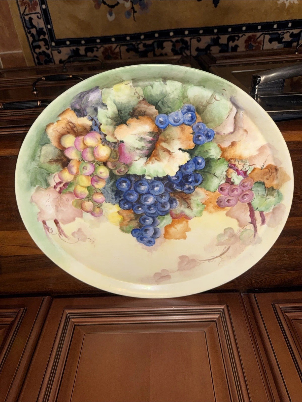 HAND PAINTED JEAN POUYAT LIMOGES CHARGER Platter 16 HAND PAINTED JEAN POUYAT LIMOGES CHARGER Platter 16