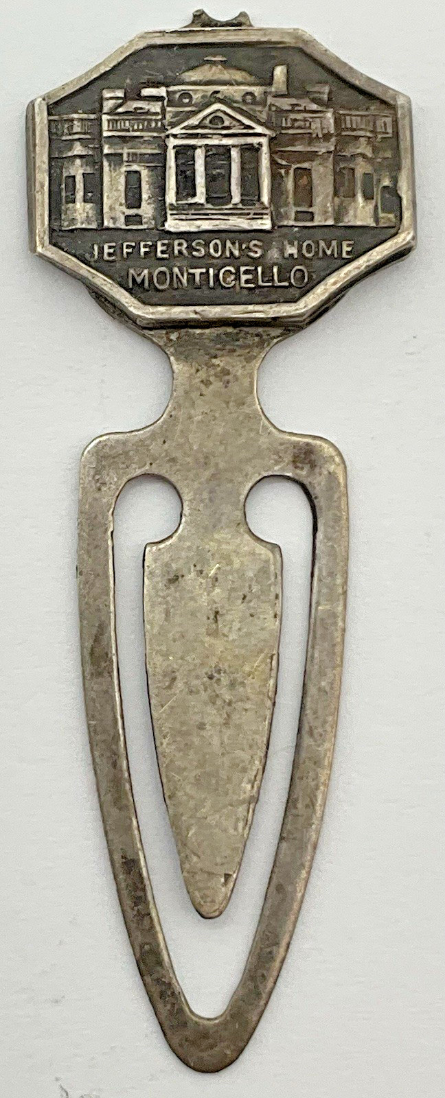 Sterling Silver Jefferson Home Monticello Bookmark 