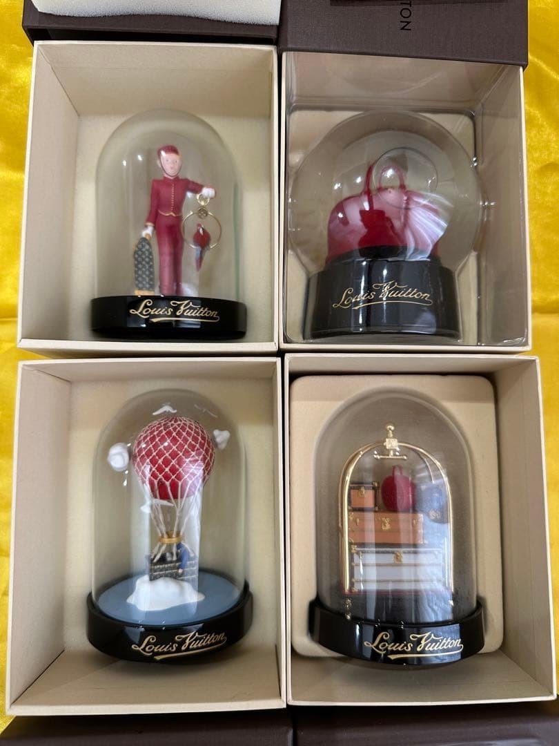 Louis Vuitton Snow Globes Four Piece Sets Unused Stored at Home From Japan