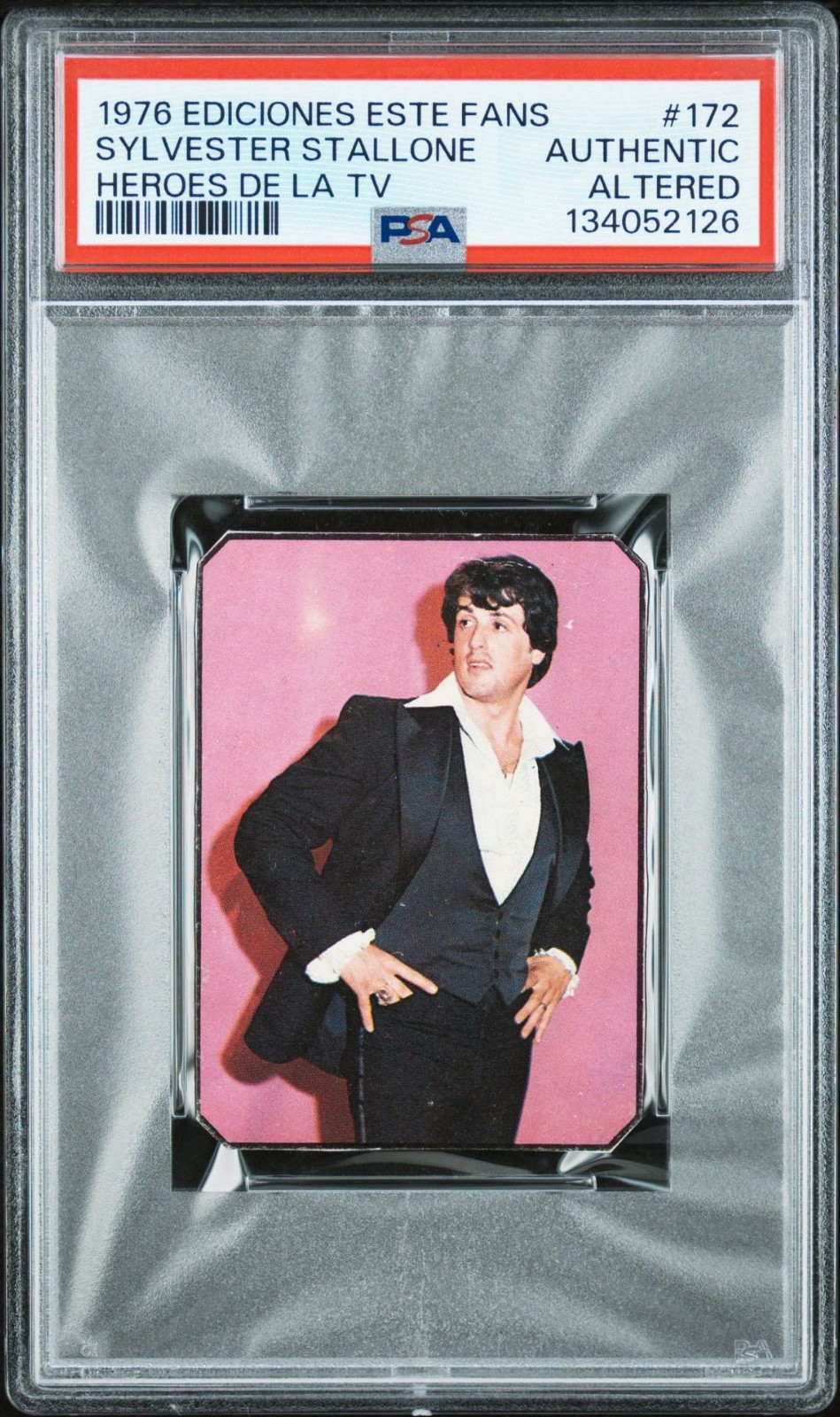 1976 Ediciones Este Fans Sylvester Stallone Rookie #172 PSA Authentic Altered RC