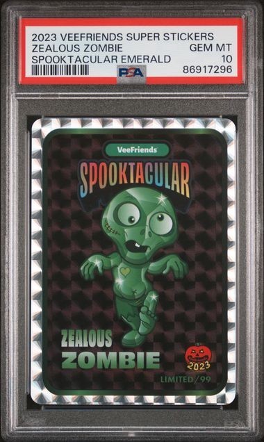 Veefriends Superstickers Spooktacular Zealous Zombie PSA 10 Gary Vee