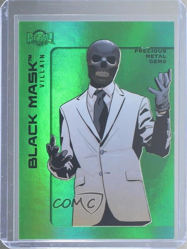 2025 Skybox Metal Universe Batman High Series PMG Green 3/10 Black Mask 1s8q