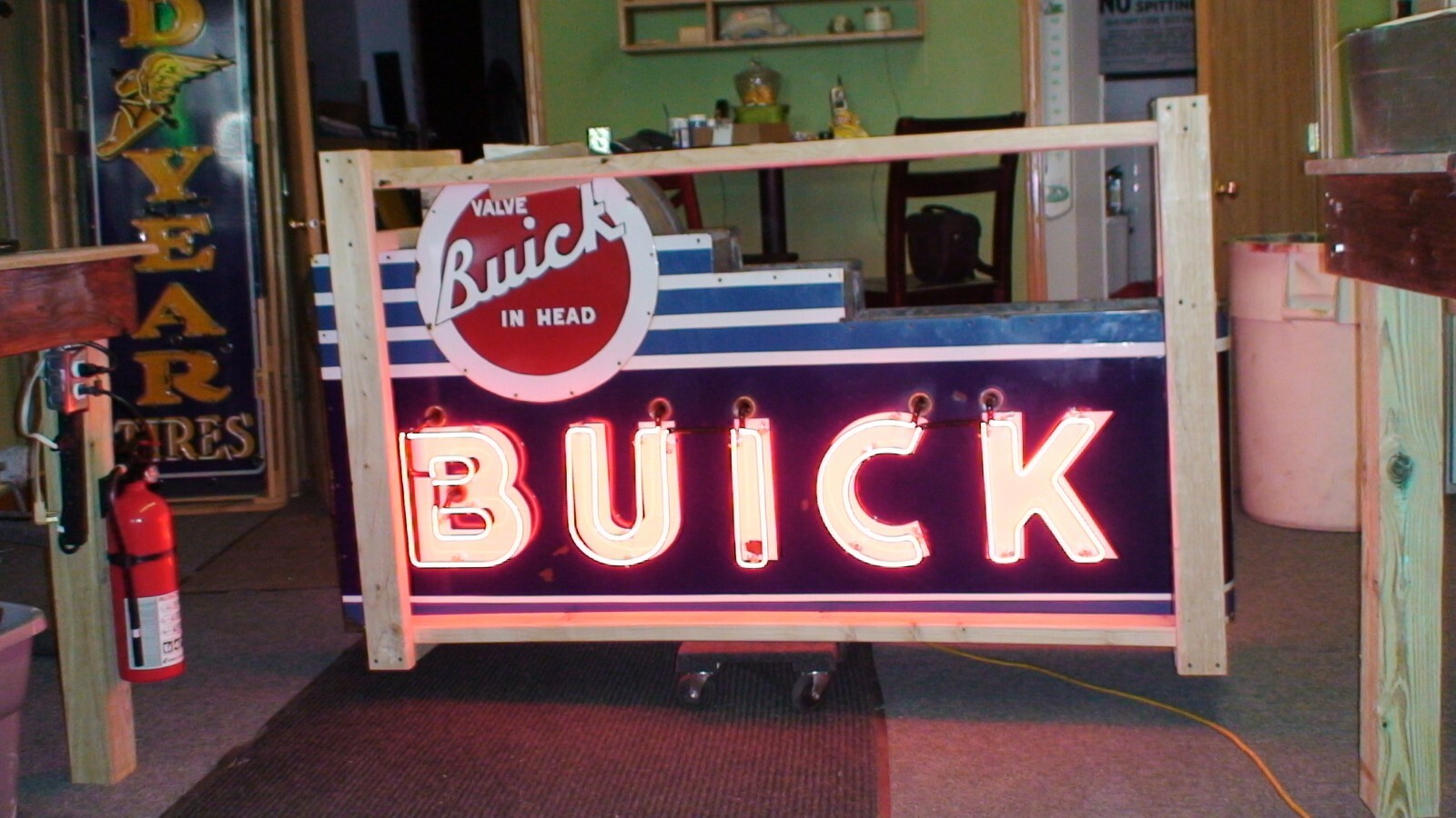 Old BUICK porcelain neon sign 1940's--2 sided dealership sign, original N Mint Old BUICK porcelain neon sign 1940's--2 sided dealership sign, original N Mint