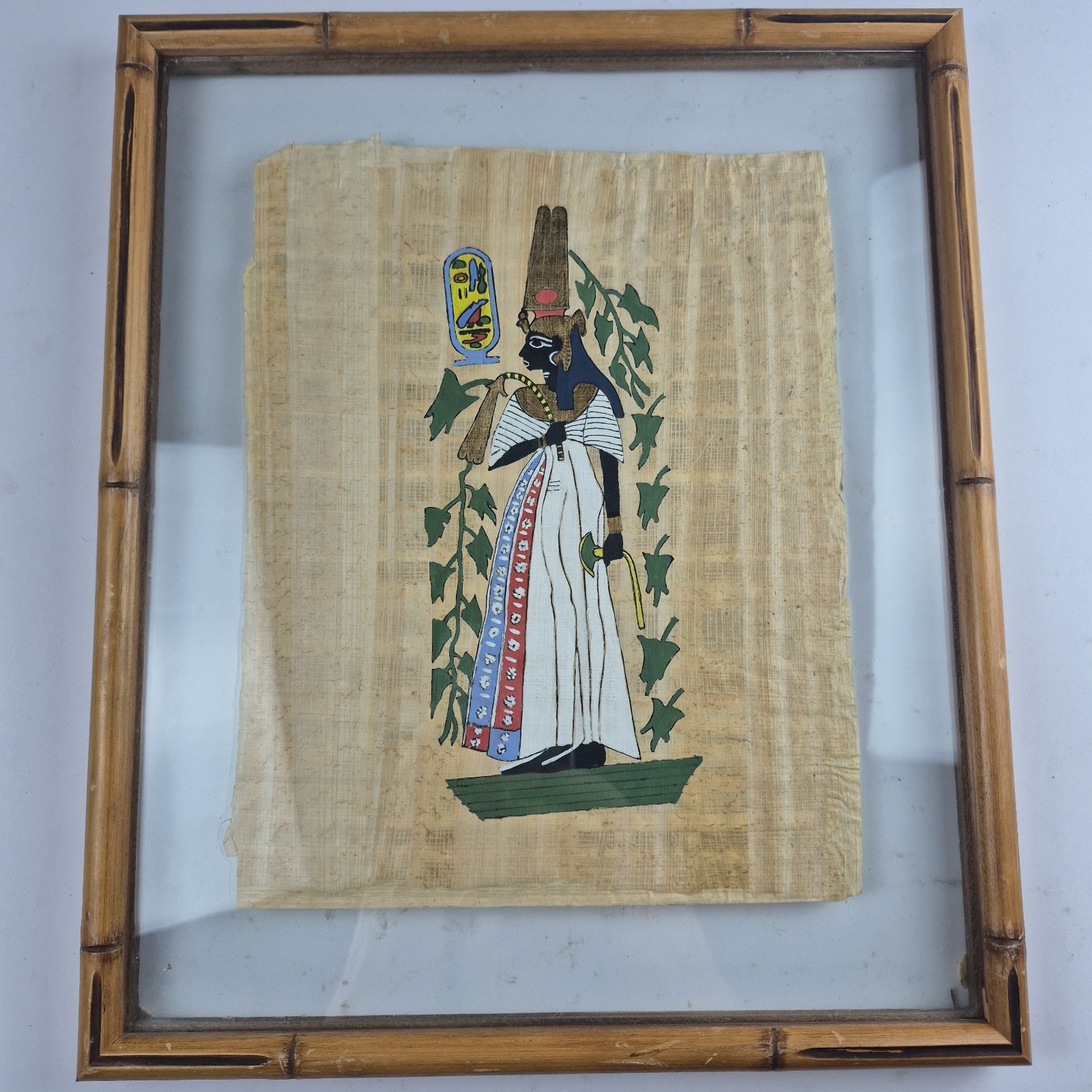 RARE Egyptian Papyrus Art fr The Papyrus Institute Egypt, Queen Nefertari Ahmose