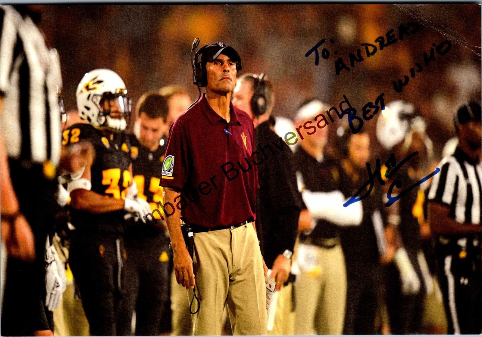 Original Autograph Herm Edwards Jr. American Football /// Autograph Signed Sig Original Autograph Herm Edwards Jr. American Football /// Autograph Signed Sig