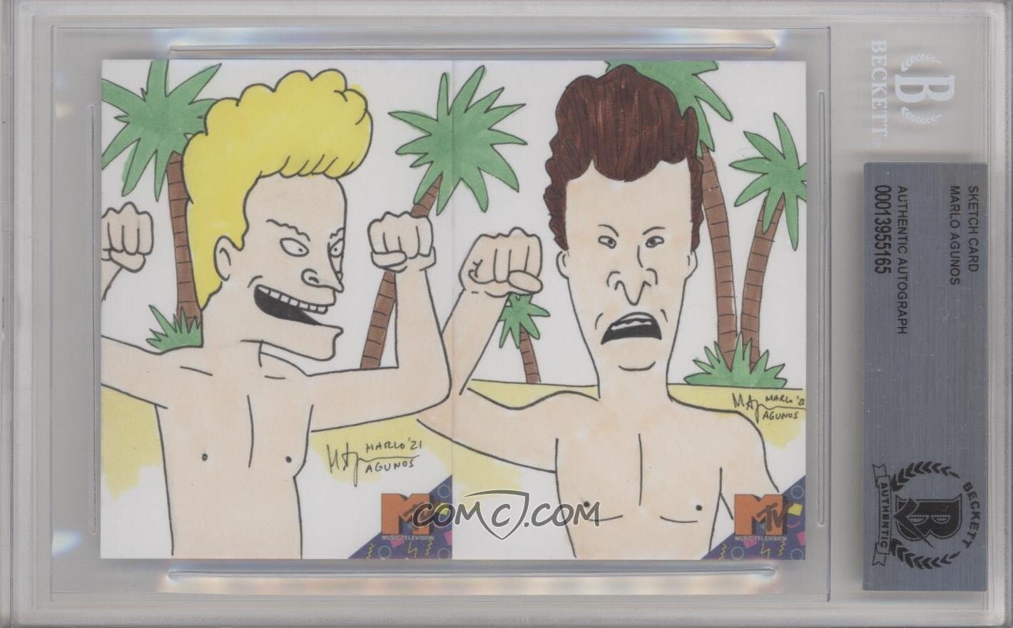 Beavis And Butthead MTV AC/DC Metallica Original Art Sketch Card 1/1 BAS Beavis And Butthead MTV AC/DC Metallica Original Art Sketch Card 1/1 BAS