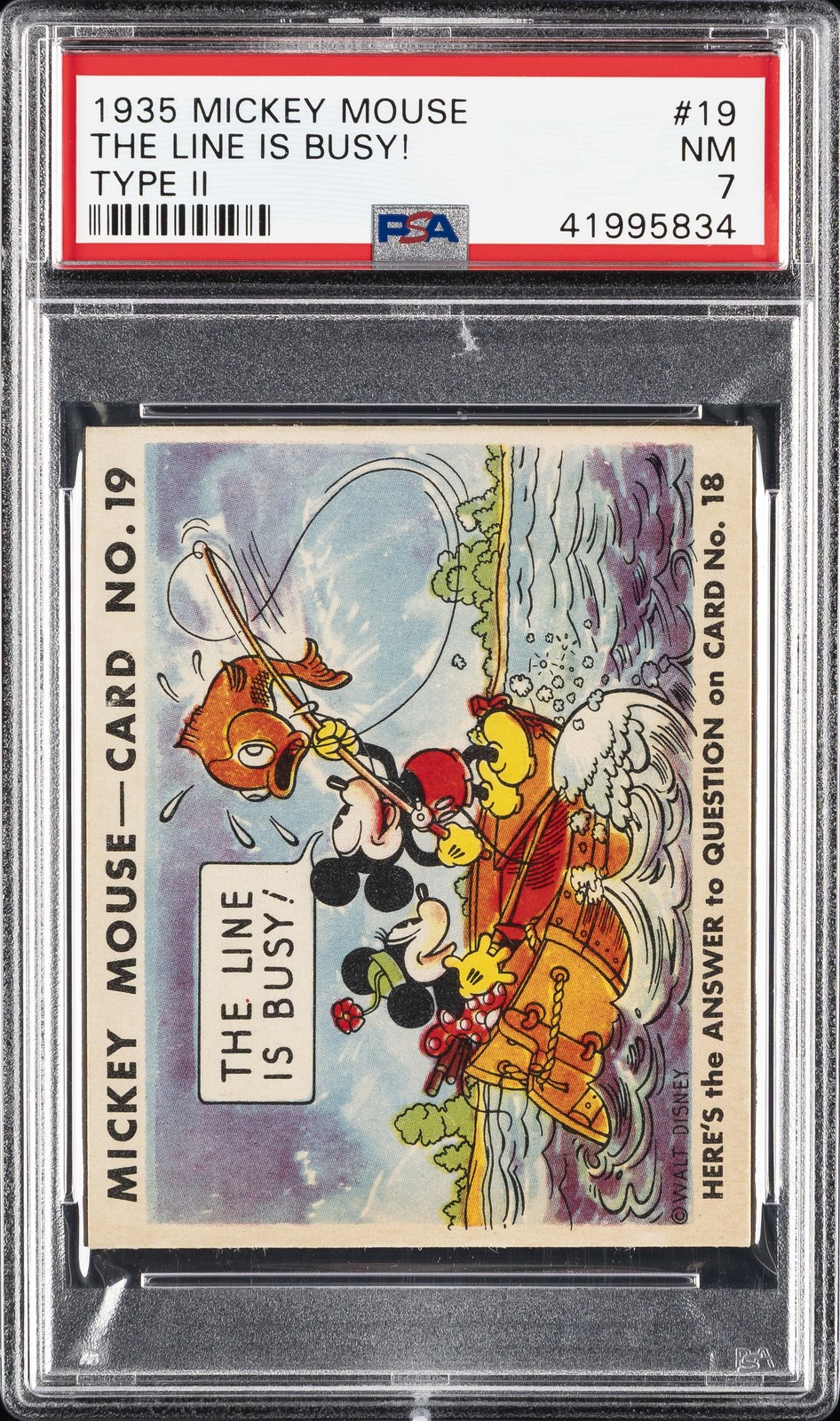 1935 MICKEY MOUSE TYPE II #19 THE LINE IS BUSY PSA 7