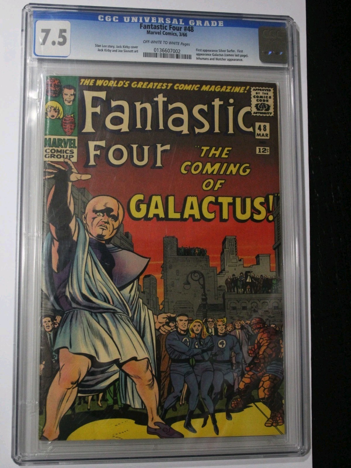 Fantastic Four #48 (Marvel Comics March 1966). CGC 7.5 NEVER PRESSED Fantastic Four #48 (Marvel Comics March 1966). CGC 7.5 NEVER PRESSED