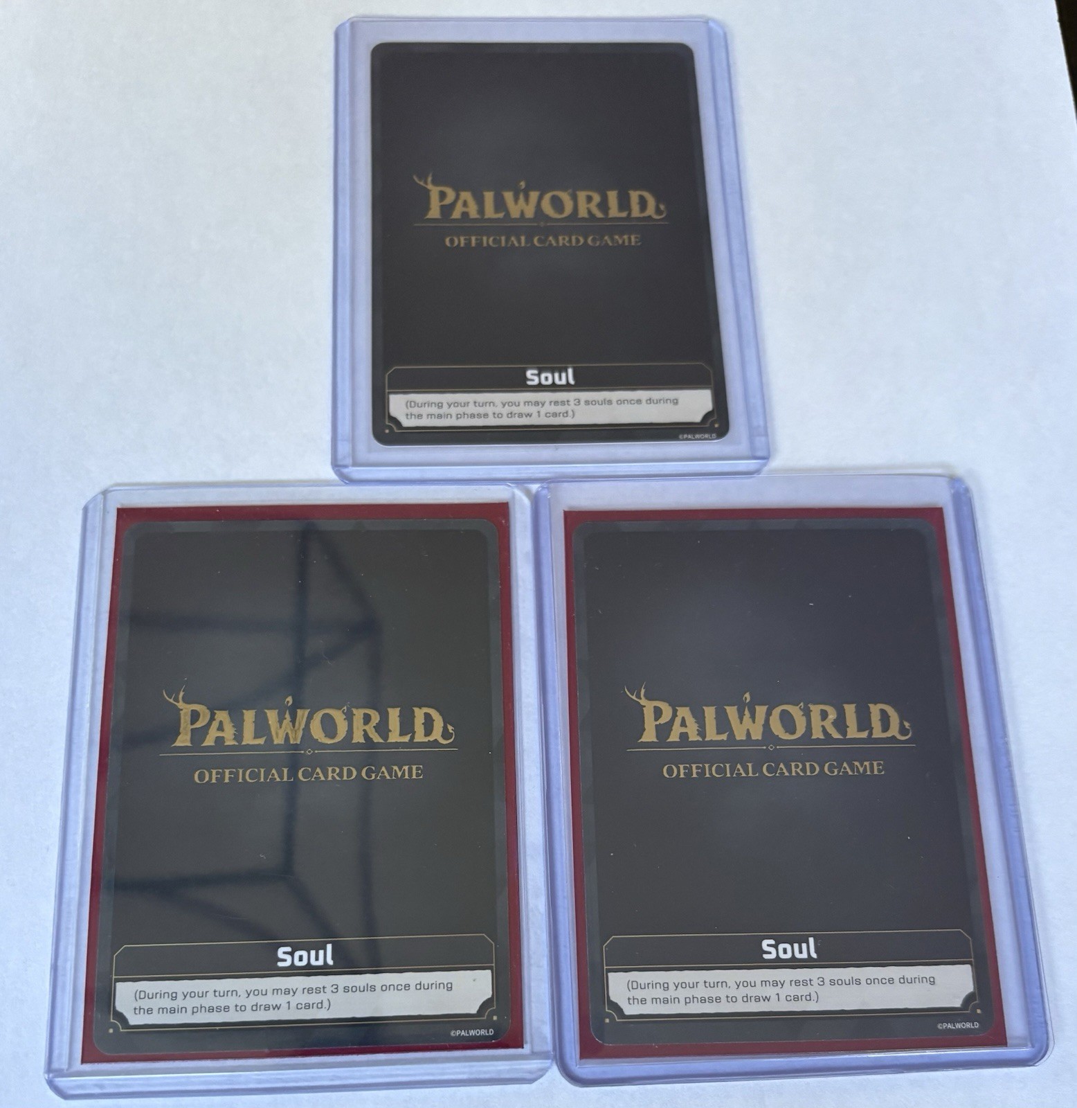 Palworld Official Card Game Trading Card - Gold Soul Card Promo ESOUL-000 x3