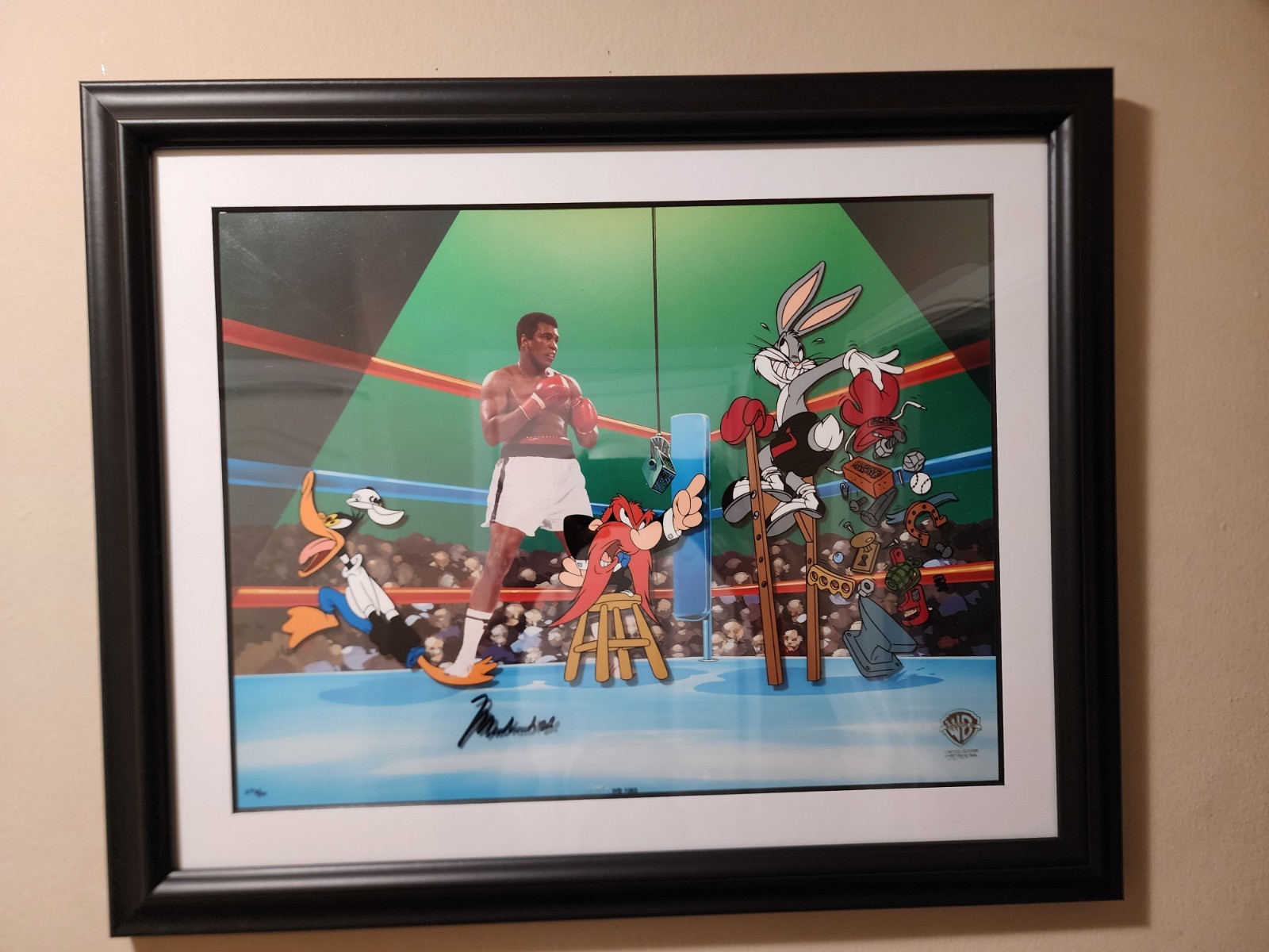 ULTRA RARE (1-10) EMPTY THAT GLOVE LTD ED CEL SIGNED BY MOHAMMED ALI (W/COA) ULTRA RARE (1-10) EMPTY THAT GLOVE LTD ED CEL SIGNED BY MOHAMMED ALI (W/COA)