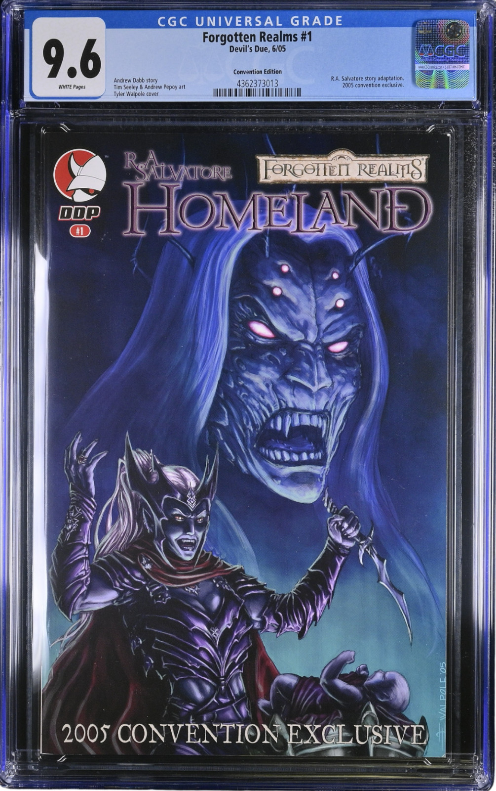 Forgotten Realms Homeland 1 CGC 9.6 GenCon 2005 Convention Exclusive 1st Drzzt Forgotten Realms Homeland 1 CGC 9.6 GenCon 2005 Convention Exclusive 1st Drzzt