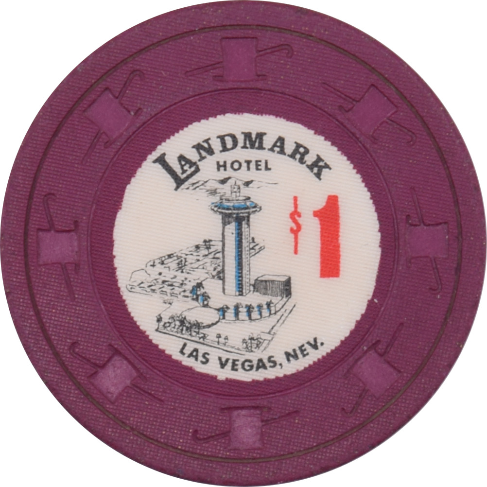 Landmark Casino Las Vegas Nevada $1 Chip 1967 Landmark Casino Las Vegas Nevada $1 Chip 1967