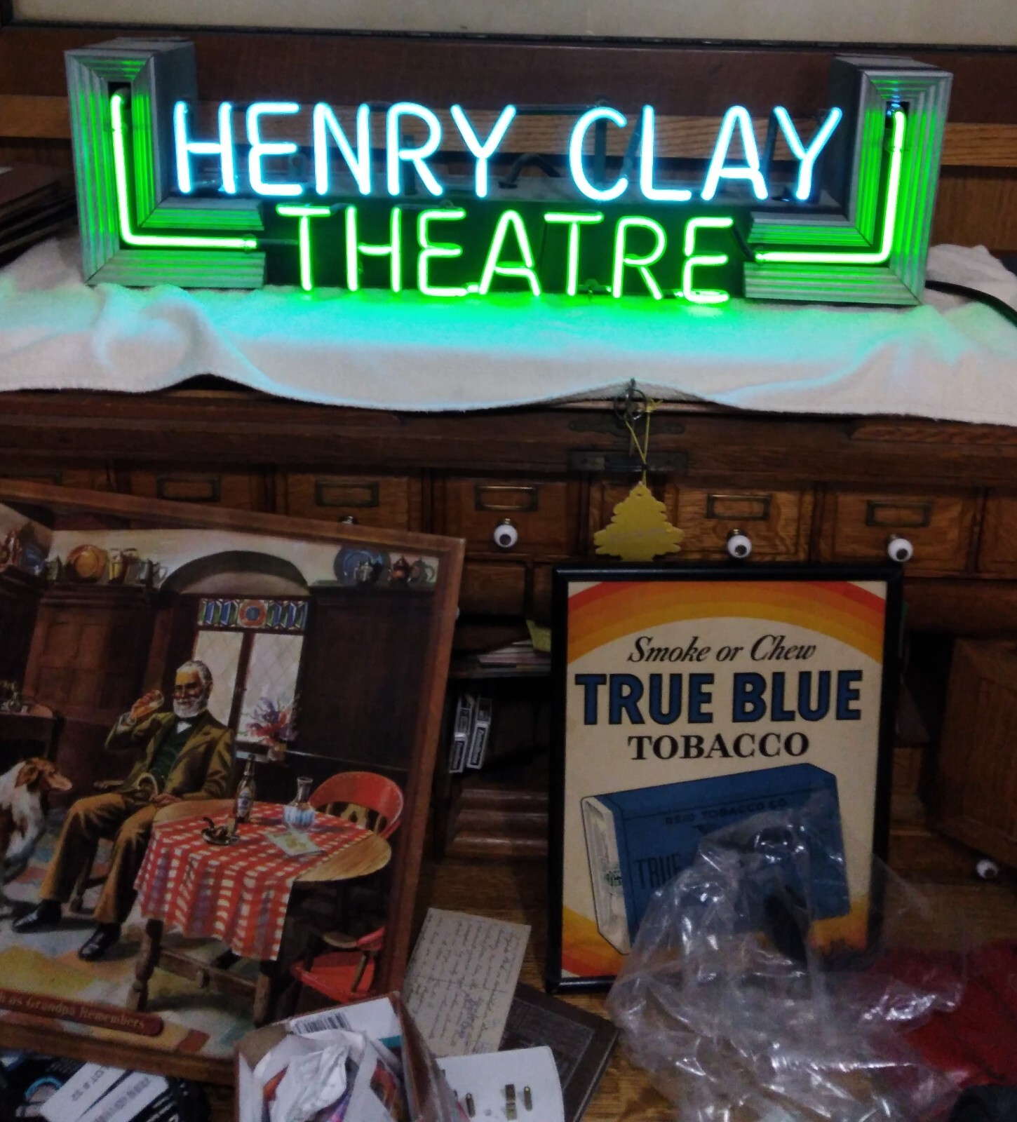 1920's-30's HENRY CLAY THEATRE NEON SIGN ALL ORIGINAL ,FROM PIKEVILLE KENTUCKY?