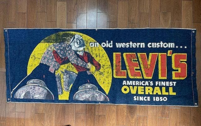 Levi's Authentic 1950S Vintage Denim Banner Rare Model Limited Edition VHTF Coll