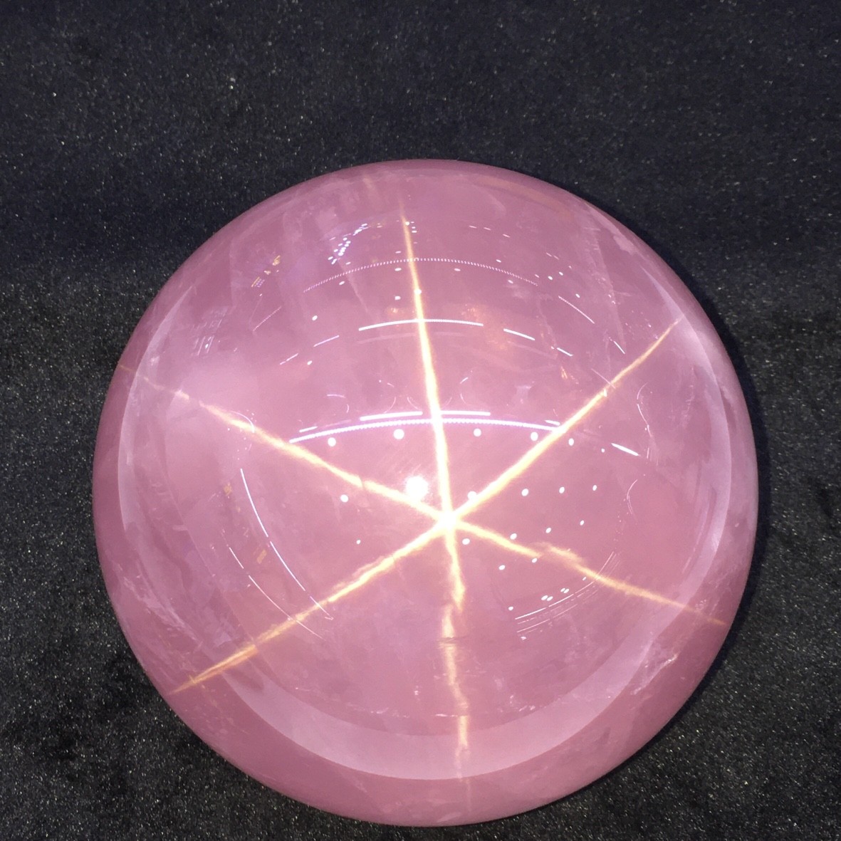 Natural Unique Six Ray Star Rose Quartz Sphere Lucky Couple Wedding Crystal Gift