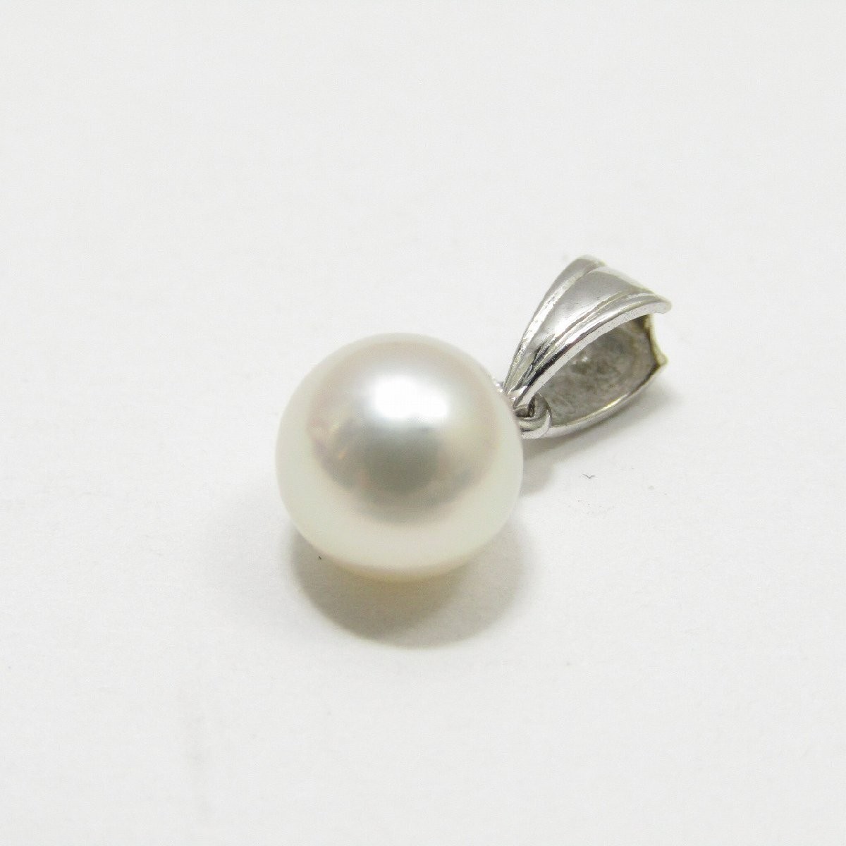 Tasaki Pearl Pendant Top 6.96mm K14WG Gold White Pearl Jewelry