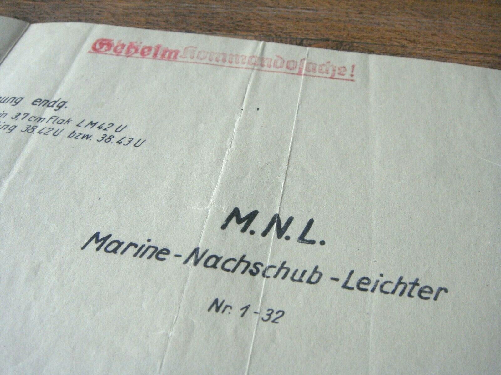 German WWII Secret Command Document Kriegsmarine Navy Ship Blueprints War Trophy German WWII Secret Command Document Kriegsmarine Navy Ship Blueprints War Trophy