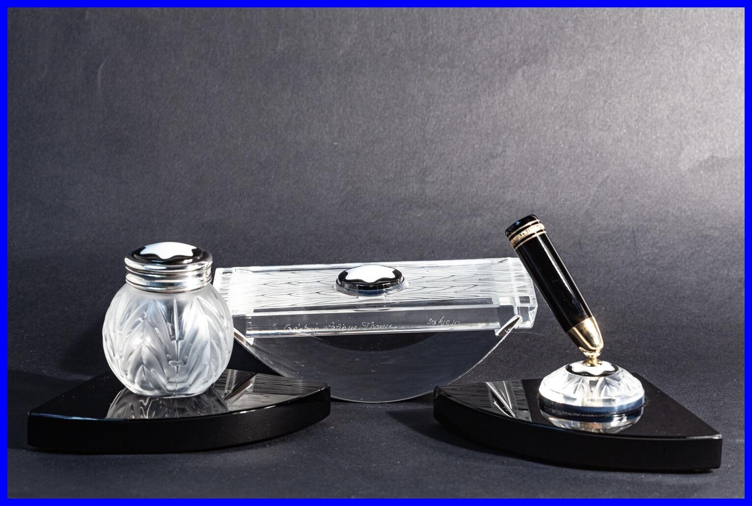 The Montblanc Masterpiece Creation Lalique 149 Stand Inkwell