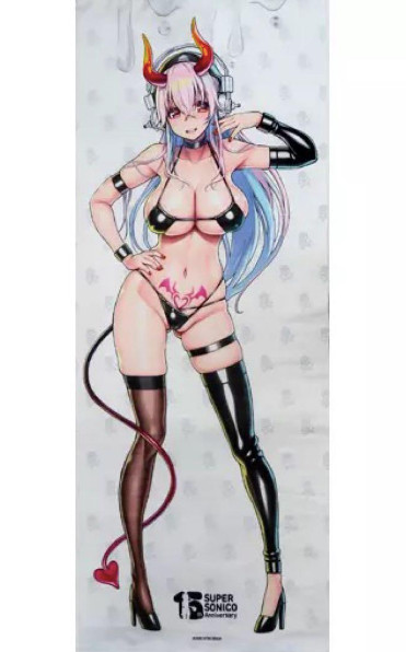 Santa Tsuji Super Sonico Life-size Tapestry 70×180cm 15th Anniversary anime Santa Tsuji Super Sonico Life-size Tapestry 70×180cm 15th Anniversary anime
