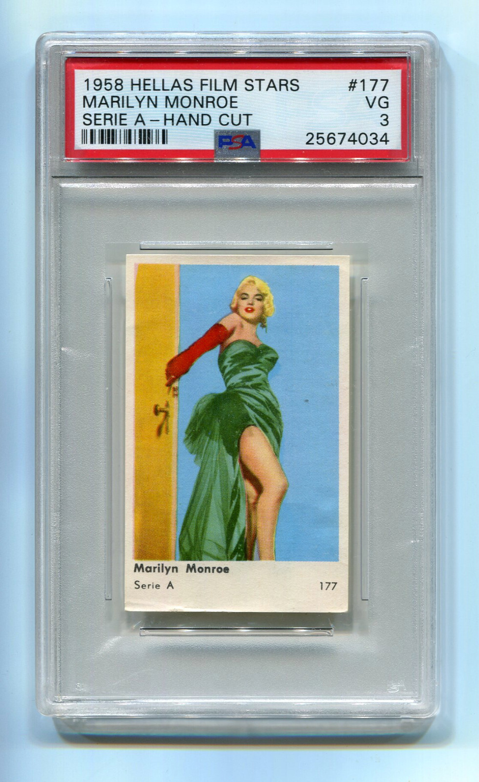 1958 Jenkki Hellas Film Stars Serie A 177 Marilyn Monroe PSA 3 Movie Dutch Gum