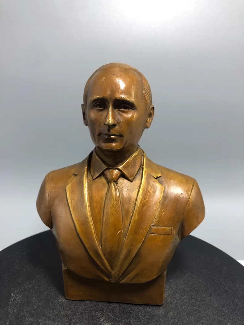 RUSSIA President Vladimir Putin Brass Sculpture Figure Bust Statue